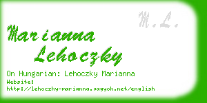 marianna lehoczky business card